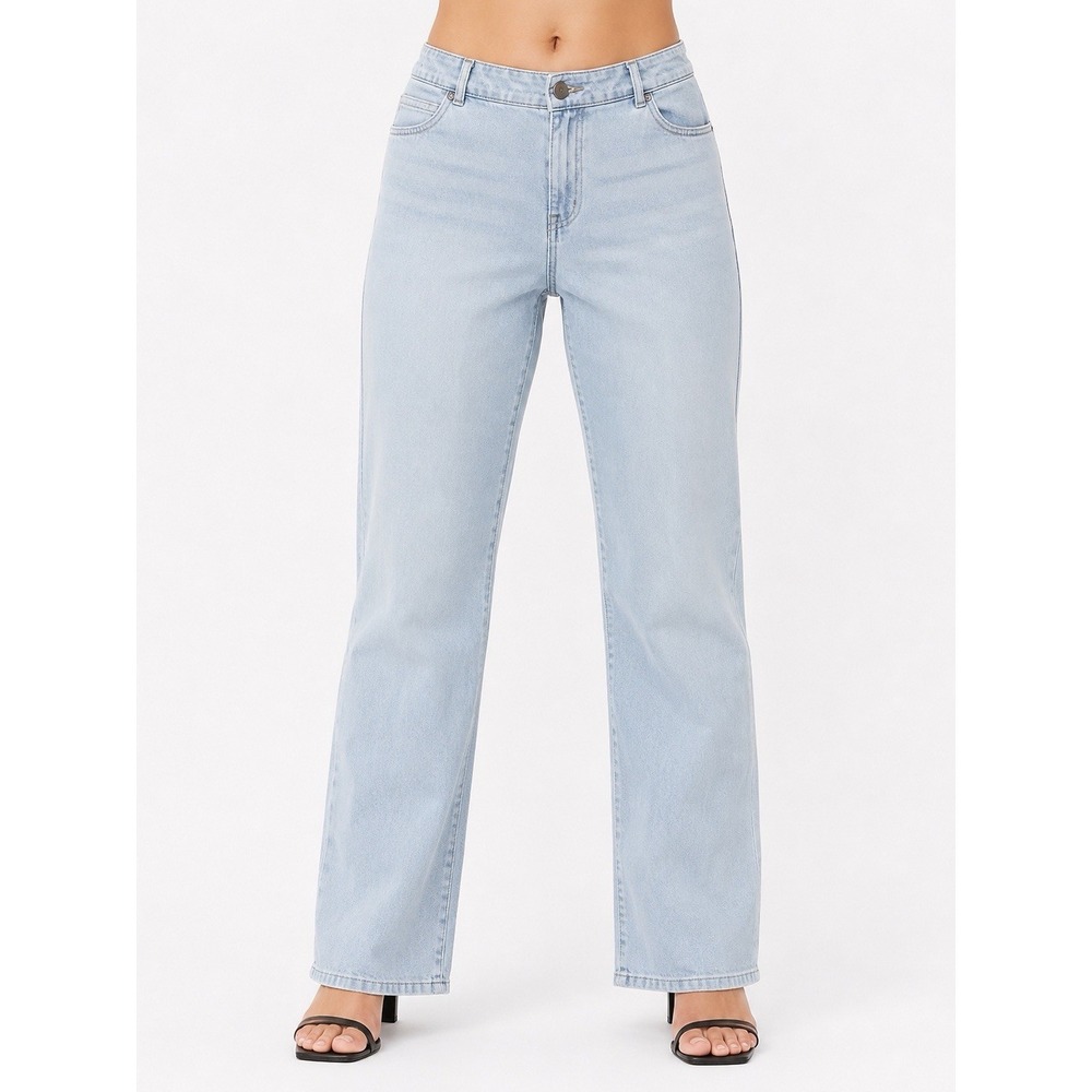 J Jill Womens 14 Light Wash Boyfriend Jeans Relaxed Leg Denim Mid Rise Cotton